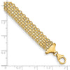 14k Polished 10mm Fancy Bismark Link 7.5 inch Bracelet