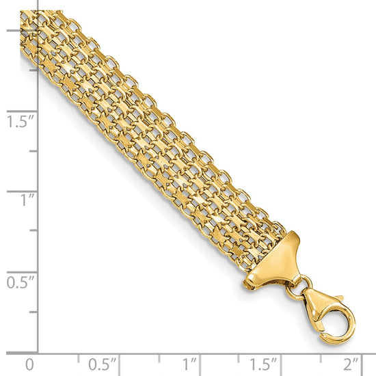 Gold Polished Fancy Link Bracelets