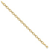 14k Polished Diamond-cut 7mm Fancy Link 7 inch Bracelet