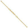 14k Polished Textured Fancy Link 7.75 inch Bracelet