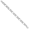 14k White Gold Polished and Textured 11mm Fancy Link 8 inch Bracelet