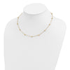 14K Diamond-cut Beads 17 inch Station Necklace