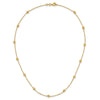 14K Diamond-cut Beads 17 inch Station Necklace