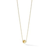 14k Brushed and Polished Diamond-cut Circle Pendant 18 inch Necklace