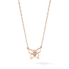14k Rose Gold Polished Open Butterfly 17 inch Necklace