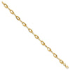 14k Polished 8mm Fancy Oval Link 7.5 inch Bracelet