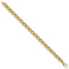 14K Polished 7mm Fancy Link 7.5 inch Bracelet