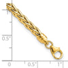 14k Polished 4mm Fancy Wheat Link 7.5 inch Bracelet