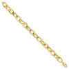 14k Polished 9.7mm Fancy Cable Link 8 inch Bracelet