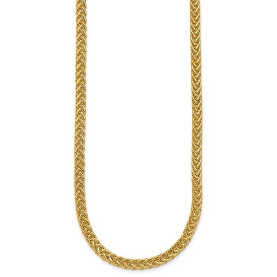14k Polished 4.3mm Fancy Braided Link 17 inch Necklace