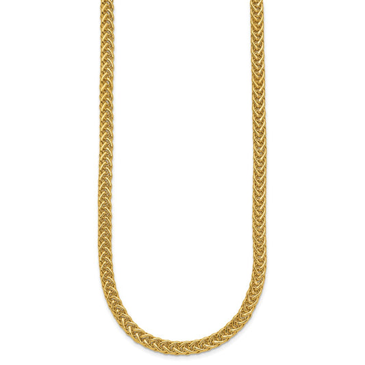 14k Polished 4.3mm Fancy Braided Link 17 inch Necklace