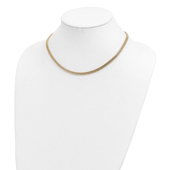 14k Polished 4.3mm Fancy Braided Link 17 inch Necklace