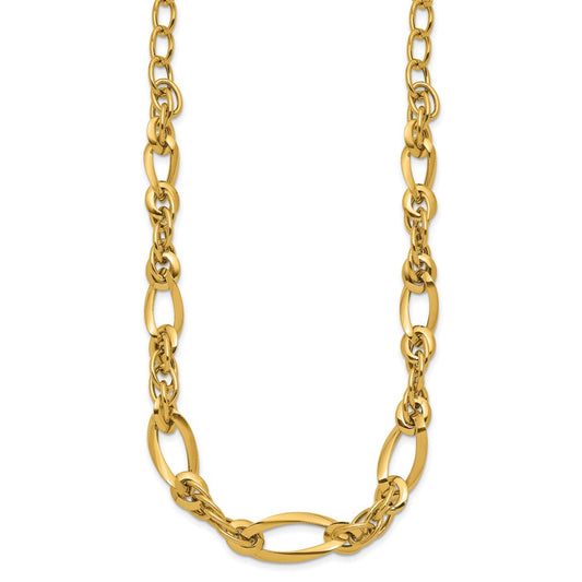 Golden Treasures 14K Polished Fancy Link 18in Necklace