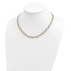 14k Fancy Oval and Twisted Link 18 inch Necklace