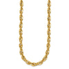 14K Polished 12mm Fancy Rope Link 17.5 inch Necklace