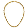 14K Polished 12mm Fancy Rope Link 17.5 inch Necklace