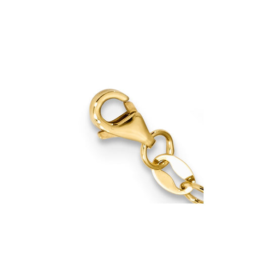 14k Yellow Gold Textured Fancy Link 18 inch Necklace