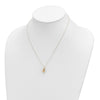 14k Polished Puffed Teardrop Pendant 18 inch Necklace