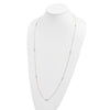 14k Two-tone Polished and Textured Circles Necklace