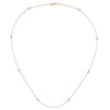 14k Two-tone Polished and Textured Circles Necklace