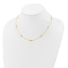 14k Polished and Diamond-cut Fancy Beaded 18 inch Necklace