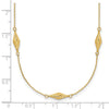 14k Polished and Diamond-cut Fancy Beaded 18 inch Necklace
