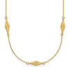 14k Polished and Diamond-cut Fancy Beaded 18 inch Necklace