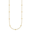 14k Polished Diamond-cut Tiny Puffed Circles 15-Station 18 inch Necklace