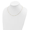 14k Polished Diamond-cut Tiny Puffed Circles 15-Station 18 inch Necklace