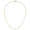 14k Polished Diamond-cut Tiny Puffed Circles 15-Station 18 inch Necklace