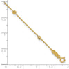 14K Polished and Diamond-cut Tiny Puffed Circles 6-Station 7.25 inch Bracelet