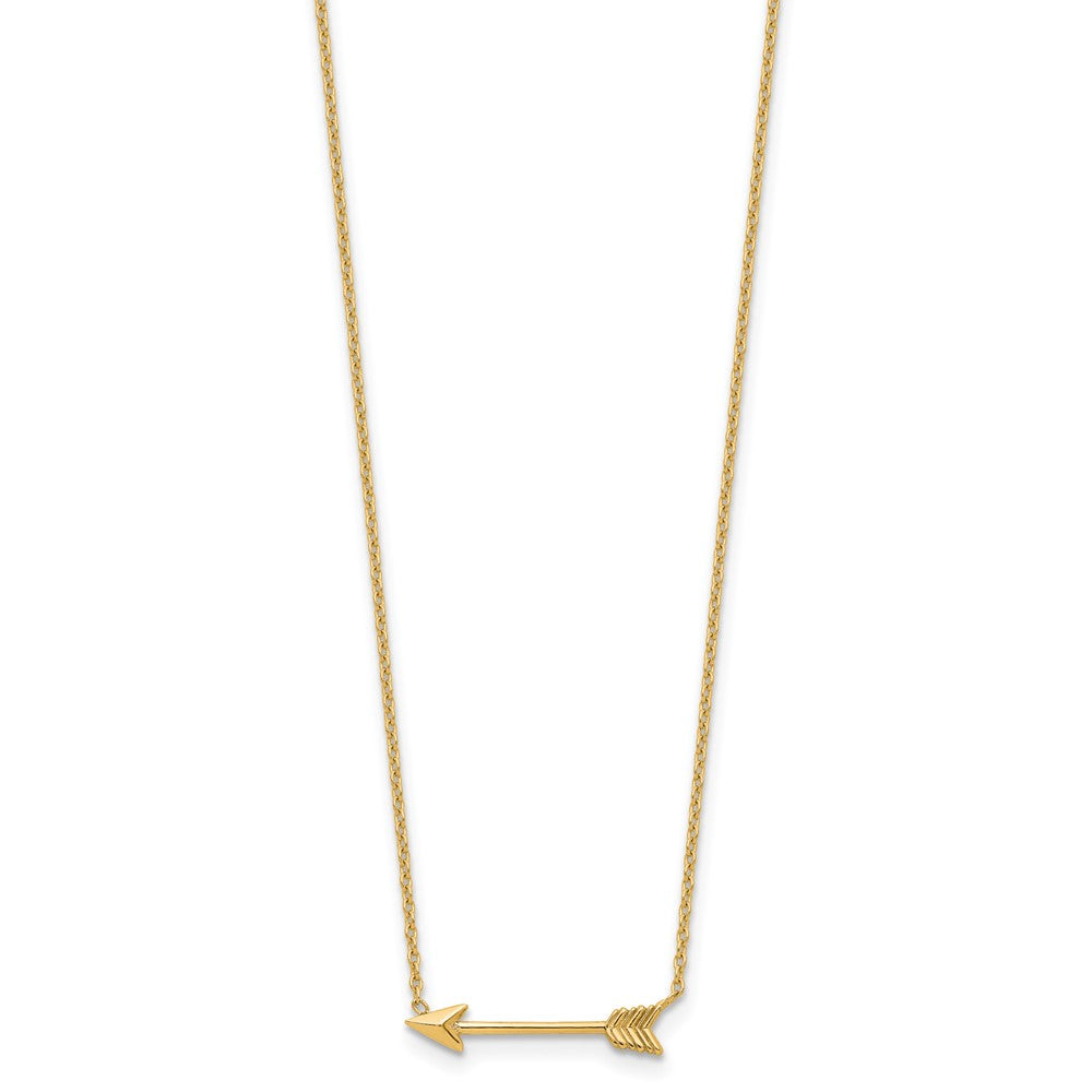 14k Polished Arrow 17 inch Necklace