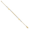 14k Two-tone Polished Infinity and Heart 7 inch Bracelet