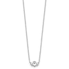 14k White Gold Polished Claddagh 17 inch Necklace