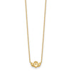 14k Polished Claddagh 17 inch Necklace