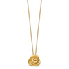14k Polished Puffed Rose 18 inch Necklace
