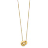 14k Polished Fancy Interlocking Circles 16 inch Necklace Plus 1 inch Extender