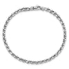 14K White Gold Polished 5mm Fancy Link 7.5 inch Bracelet
