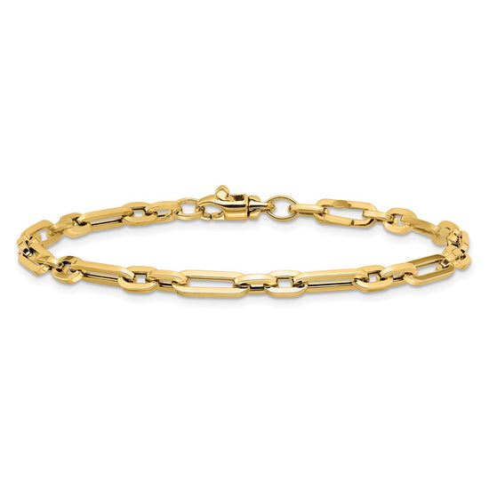 14K Polished 5mm Fancy Link 7.5 inch Bracelet