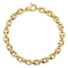 14K Polished and Textured Fancy Link 7.5 inch Bracelet