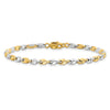 14K Two-tone Polished Fancy Link 7.5 inch Bracelet