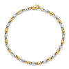 14K Two-tone Polished Fancy Link 7.5 inch Bracelet