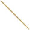 14k Polished 6.5mm Fancy Rolo Link 7.75 inch Bracelet