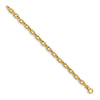 14K Polished 6.75mm Fancy Cable Link 7.5 inch Bracelet