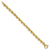 14K Polished 7.9mm Fancy Knife-edge Rolo Link 8 inch Bracelet