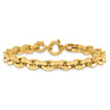 14K Polished 7.9mm Fancy Knife-edge Rolo Link 8 inch Bracelet