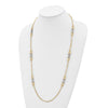 14K Two-tone Polished w/ .25 in ext. Fancy Link Necklace