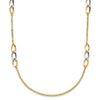 14K Two-tone Polished w/ .25 in ext. Fancy Link Necklace