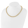 14k Polished 9.4mm Fancy Circle Link 18 inch Necklace