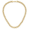 14k Polished 9.4mm Fancy Circle Link 18 inch Necklace